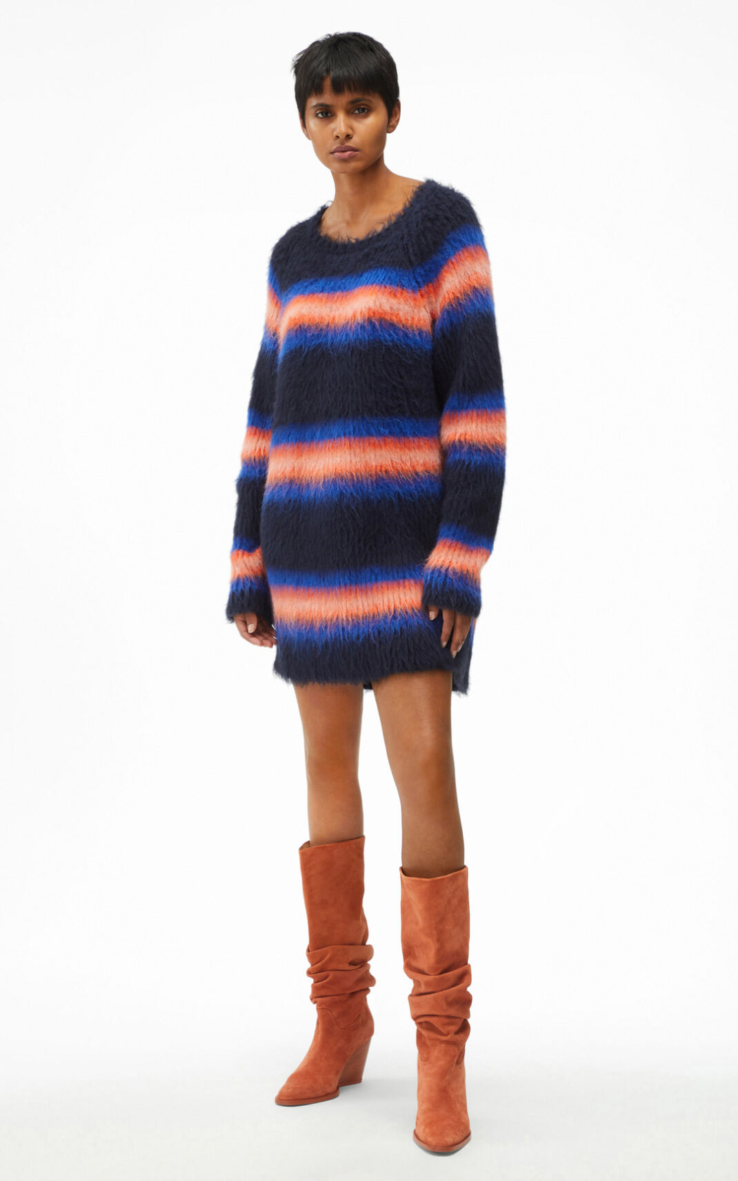 Kenzo Striped sweater Kjole Dame - Blå DK-593914